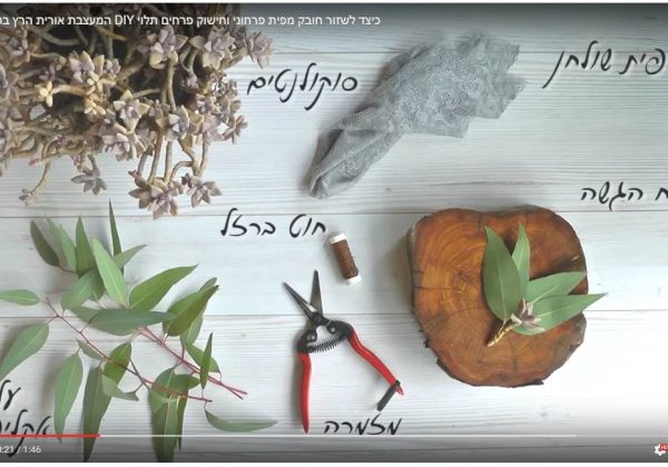 כיצד לשזור חובק מפית פרחוני וחישוק פרחים תלוי- סרטון ראשון בסדרה